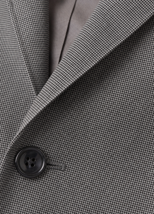 Oxxford Clothes Gray Birdseye Notch Lapel Classic Fit 2-Button Wool Suit - 48R