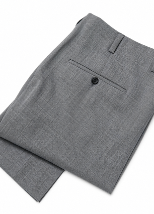Oxxford Clothes Gray Birdseye Notch Lapel Classic Fit 2-Button Wool Suit - 48R