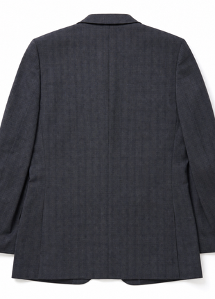 John Varvatos Charcoal Windowpane Notch Lapel Classic Fit 2-Button Wool Suit - 38R