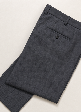 John Varvatos Charcoal Windowpane Notch Lapel Classic Fit 2-Button Wool Suit - 38R