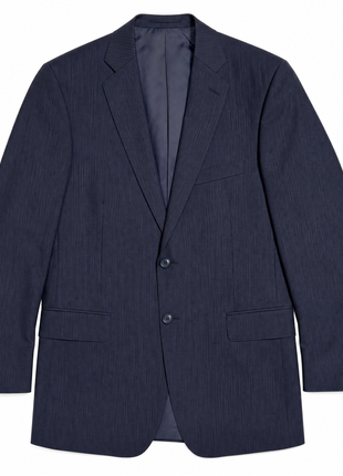 Yves Saint Laurent Navy Blue Pinstripe Notch Lapel Classic Fit 2-Button Wool Suit - 40L