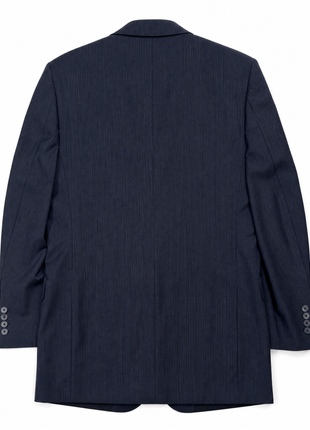 Yves Saint Laurent Navy Blue Pinstripe Notch Lapel Classic Fit 2-Button Wool Suit - 42L