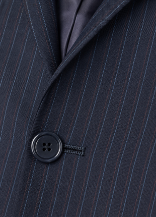 Yves Saint Laurent Navy Blue Pinstripe Notch Lapel Classic Fit 2-Button Wool Suit - 40L