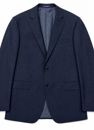 The Suit Lady Navy Twill Notch Lapel Classic Fit 2-Button Tallia di Delfino Wool Suit - 42R
