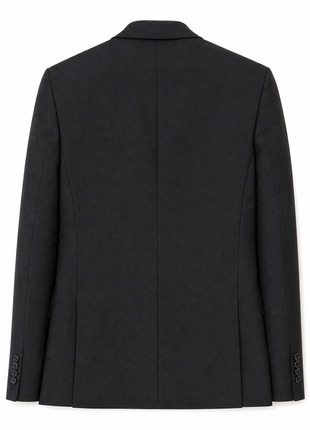 Salvatore EXTE Solid Black Notch Lapel Modern Fit 3-Piece High-Twist Suit