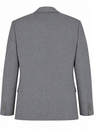 John Varvatos Light Gray Textured Flannel Peak Lapel Classic Fit 2-Button Wool Stretch Suit - 40L