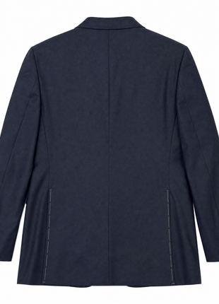 Sartoria Partenopea Mens Solid Navy Notch Lapel Slim Fit 3-button Wool Suit - 44R