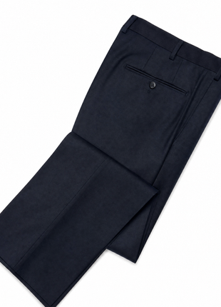 Sartoria Partenopea Mens Solid Navy Notch Lapel Slim Fit 3-button Wool Suit - 44R