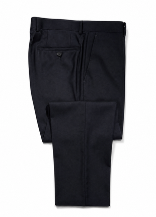Napoli Navy Blue Twill Weave Wool Cashmere Classic Fit 2-Button Suit 42R