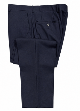 Napoli Solid Navy Notch Lapel Classic Fit 2-Button Wool Cashmere Suit - 40R