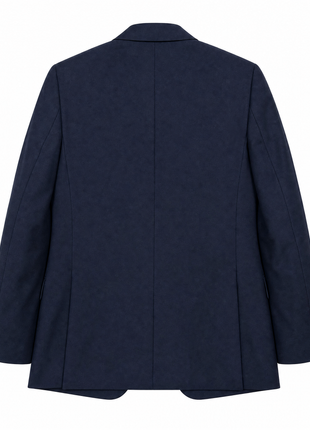 Napoli Solid Navy Notch Lapel Classic Fit 2-Button Wool Cashmere Suit - 40R