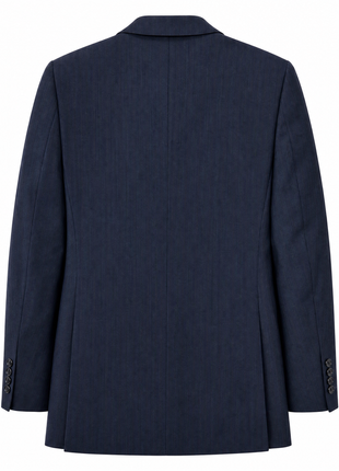 Napoli Navy Tonal Stripe Notch Lapel Classic Fit 2-Button Wool Suit - 40L
