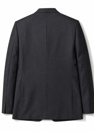 Efor L'Altro Solid Black Notch Lapel Slim Fit 1-Button Wool Blend Suit - 44R