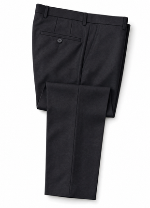 Efor L'Altro Solid Black Notch Lapel Slim Fit 1-Button Wool Blend Suit - 44R
