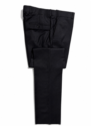 Edgers Ceremony Solid Black Satin Peak Lapel Slim Fit 3-Piece Tuxedo - 40R