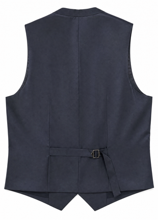 Michael Kors Charcoal & Blue Windowpane Notch Lapel Classic Fit 3-Piece Wool Suit - 38S
