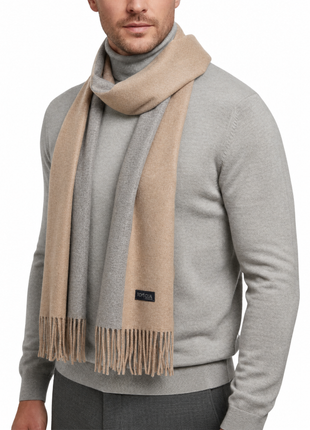 Tovaglia Mens Solid Cashmere Fringe Scarf