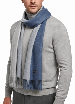 Tovaglia Mens Solid Cashmere Fringe Scarf