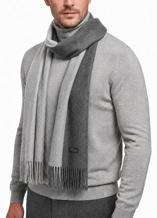 Tovaglia Mens Solid Cashmere Fringe Scarf
