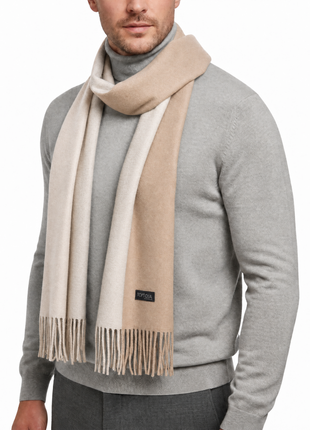 Tovaglia Mens Solid Cashmere Fringe Scarf