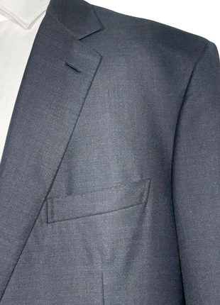 Brioni Mens Charcoal Textured Fully-Canvassed Notch Lapel Classic Fit 2-Button Wool Suit - 50L