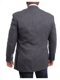 Thumbnail for I Uomo BLAZERS I Uomo Classic Fit Charcoal Gray & Blue Houndstooth Two Button Wool Blazer