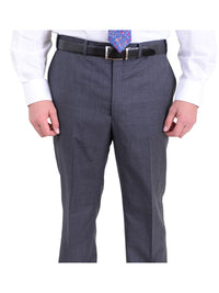 Thumbnail for I Uomo TWO PIECE SUITS I Uomo Men's Regular Fit Gray Check Plaid Two Button 100% Wool Suit