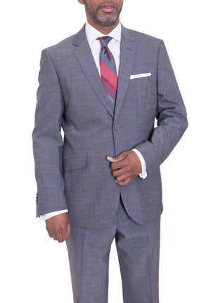 Ideal TWO PIECE SUITS Ideal Slim FIt Heather Gray Two Button Half Lined Stretch Wool Suit