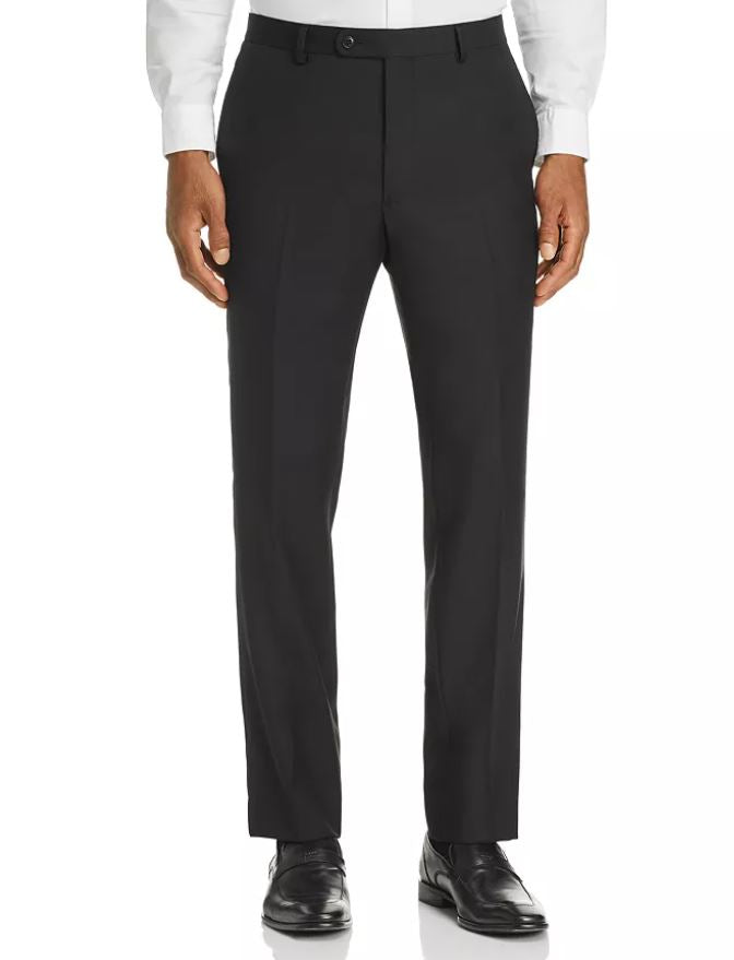 Men&#39;s John Varvatos Black 100% Wool Classic Fit Dress Pants