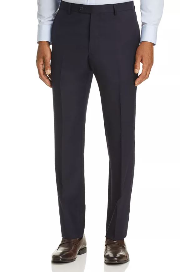 John Varvatos Navy Blue 100% Wool Classic Fit Dress Pants