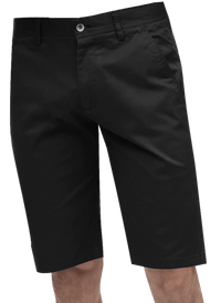 Thumbnail for Kent Park PANTS Kent & Park Mens Solid Black Classic Fit Flat Front Shorts