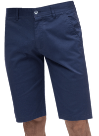 Thumbnail for Kent Park PANTS Kent & Park Mens Solid Midnight Blue Classic Fit Flat Front Shorts