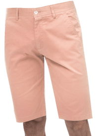 Thumbnail for Kent Park PANTS Kent & Park Mens Solid Pink Classic Fit Flat Front Shorts