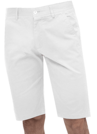 Thumbnail for Kent Park PANTS Kent & Park Mens Solid White Classic Fit Flat Front Shorts