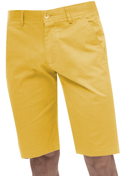 Kent & Park Mens Solid Yellow Classic Fit Flat Front Shorts – The