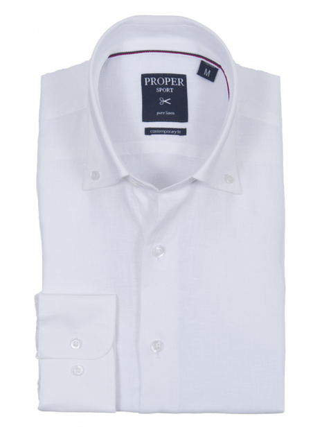 modern fit dress shirt Mens White Modern Fit Spread Collar 100% Linen Dress Shirt – The Suit Depot