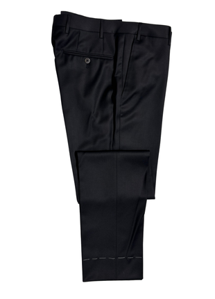 Corneliani Mens Solid Black Fully-Canvassed Shawl Lapel Classic Fit 3-Piece Wool Tuxedo - 38R