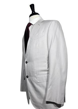 Ermenegildo Zegna Mens Solid Off-White Notch Lapel Classic Fit 2-Button Suit - 38R