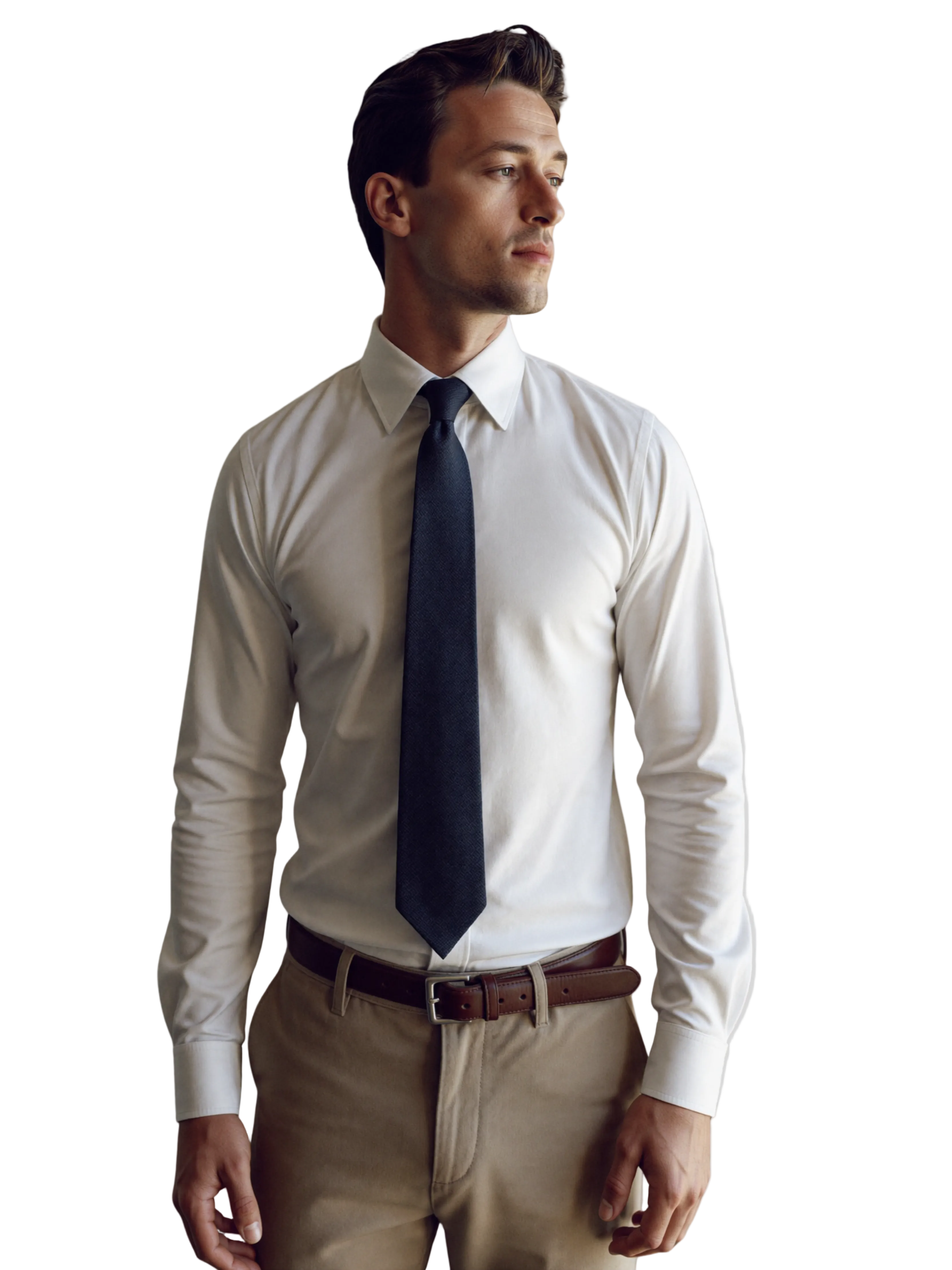 non iron mens dress shirts Shop Christopher Morris White French Cuff 100% Cotton Dress Shirt
