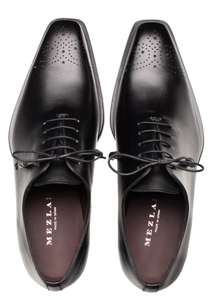 Mezlan Mens Black Lace-up Oxford Leather Dress Shoes