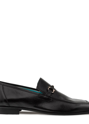 Mezlan Rios Black Horsebit Slip-On Leather Loafers