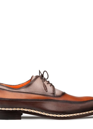 Mezlan Bowery Chocolate Brown Lace-up Calf/Deer Derby Dress Shoes