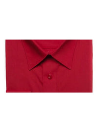 Thumbnail for Marquis Mens Slim Fit Solid Red Cotton Blend Dress Shirt