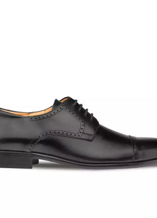 Mezlan SHOES Mezlan Mens Black Lace-up Oxford Cap Toe Leather Dress Shoes