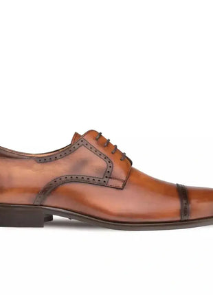 Mezlan SHOES Mezlan Mens Black Lace-up Oxford Cap Toe Leather Dress Shoes