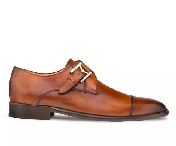 brown strap dress shoes TAFT Men's Gladiator Full-grain Leather Dress Shoes - Chocolate