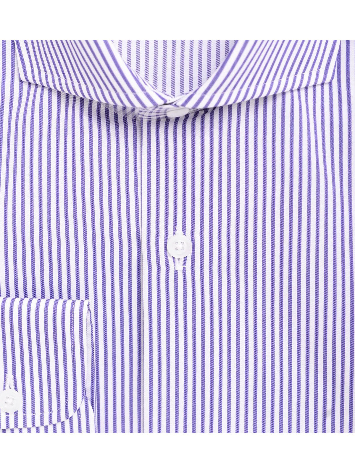 Modena SHIRTS Mens Slim Fit Purple Striped Spread Collar Cotton Blend Dress Shirt
