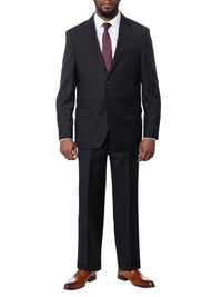 Thumbnail for Montefino Uomo SUITS Montefino Mens Solid Navy Super 120s 100% Wool Regular Fit Suit