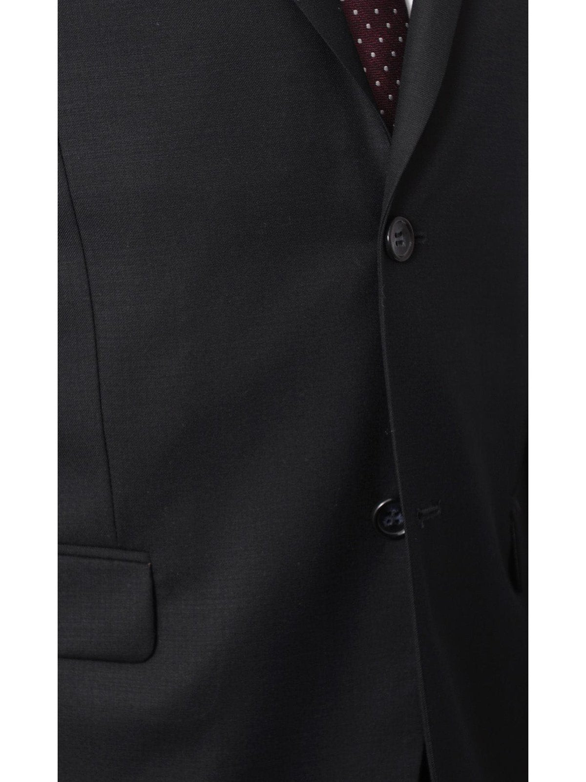 Montefino Uomo SUITS Montefino Mens Solid Navy Super 120s 100% Wool Regular Fit Suit