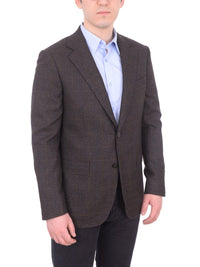Thumbnail for Napoli BLAZERS Mens Napoli Slim Fit Brown Textured Half Canvassed Wool Blazer Sportcoat